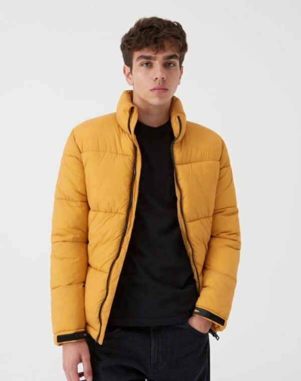 Quilted jacket with high collar