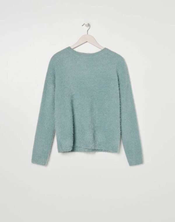 Foldover turtleneck jumper